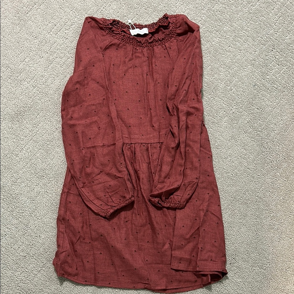 Mango Red Ruched Ruffled Sundress